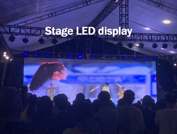 The traditional festival program performance of course a large LED display screen