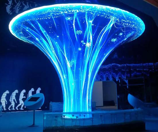 This is an amazing mushroom-shaped LED display